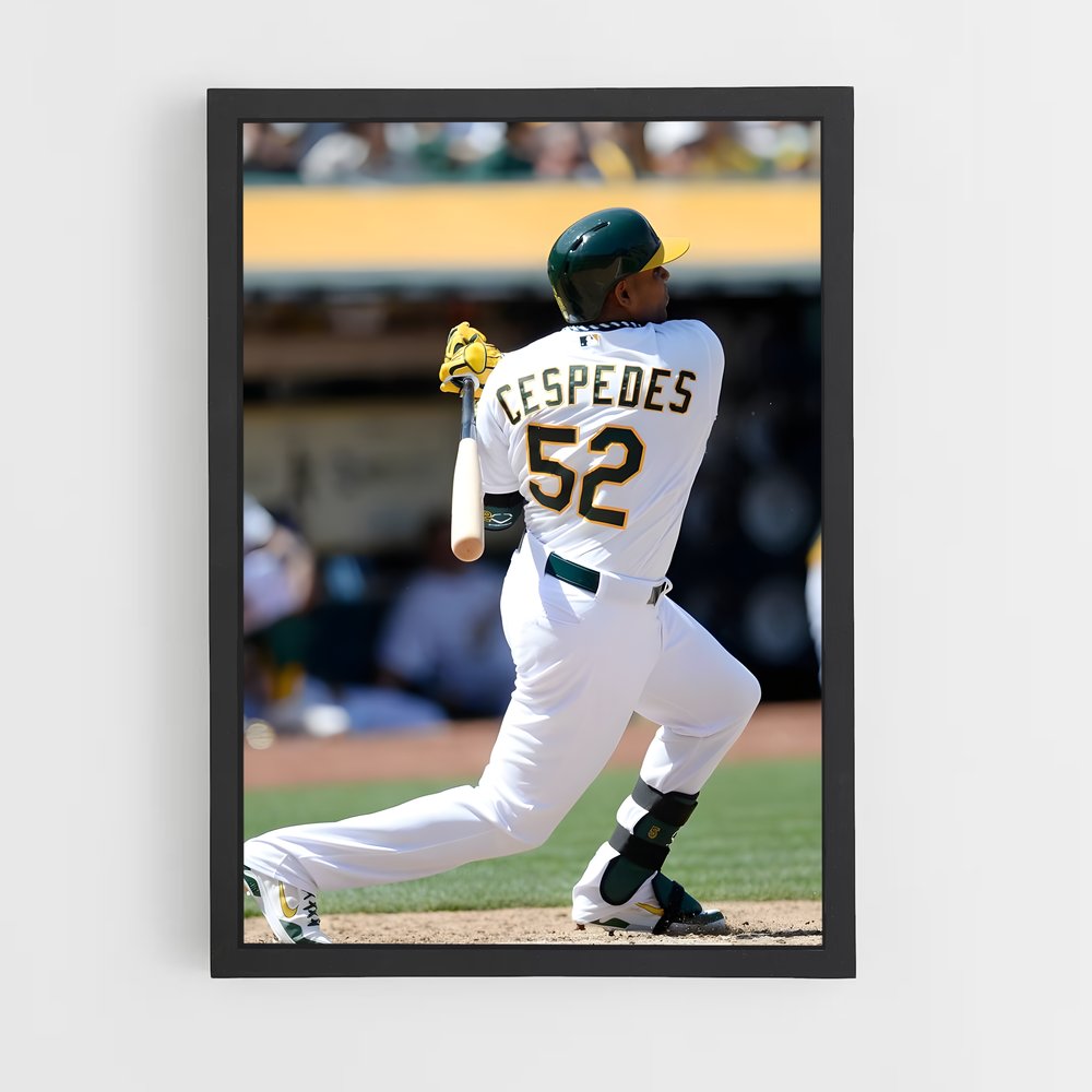 Poster Cespedes en Action – affiche Baseball (vue 2)